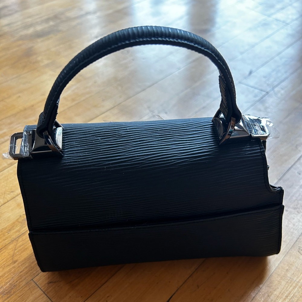 NWT John Geiger medium Lowercase Flap bag calfskin designer logo purse satchel - Picture 3 of 9
